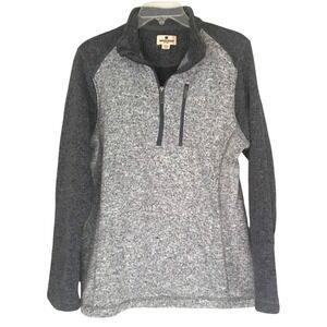 Woolrich Grey Colorblock 1/4 Zip Knit Pullover Men's Size‎ M